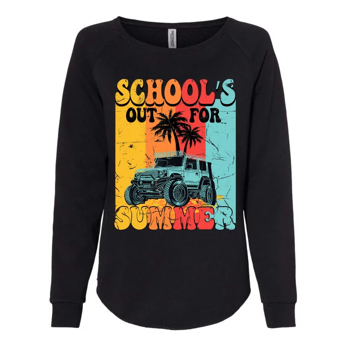 Funny School's Out For Summer Teacher Summer Vacation Groovy Womens California Wash Sweatshirt