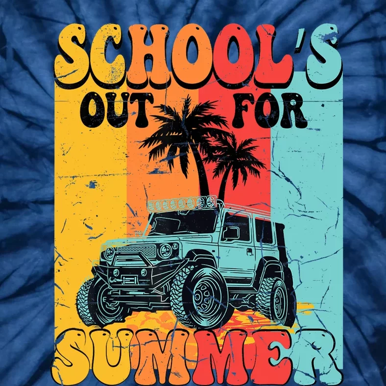 Funny School's Out For Summer Teacher Summer Vacation Groovy Tie-Dye T-Shirt