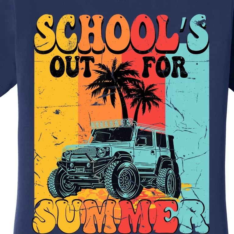 Funny School's Out For Summer Teacher Summer Vacation Groovy Women's T-Shirt