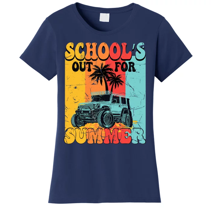 Funny School's Out For Summer Teacher Summer Vacation Groovy Women's T-Shirt