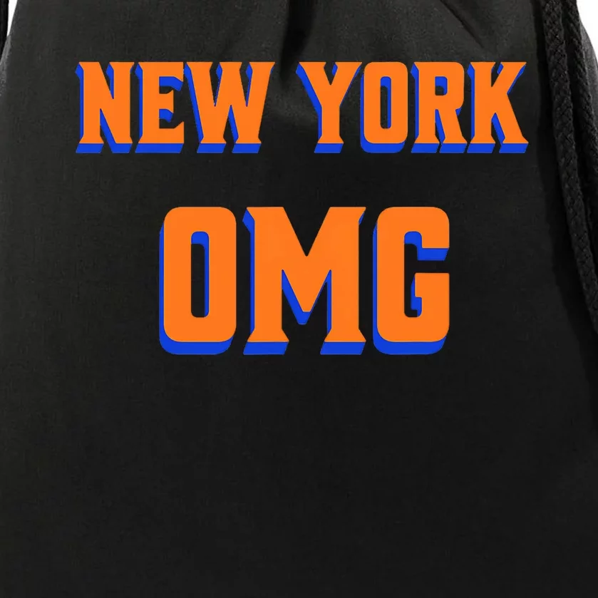 Funny Says Omg New York Apparel Drawstring Bag