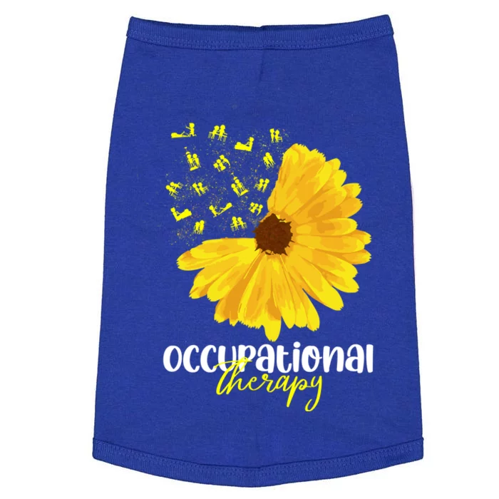 Funny Sunflower Occupational Therapy Month Ot Therapist Gift Doggie Tank