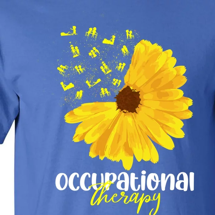 Funny Sunflower Occupational Therapy Month Ot Therapist Gift Tall T-Shirt