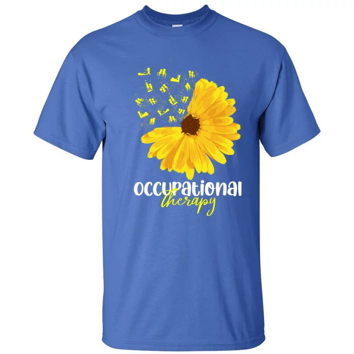 Funny Sunflower Occupational Therapy Month Ot Therapist Gift Tall T-Shirt