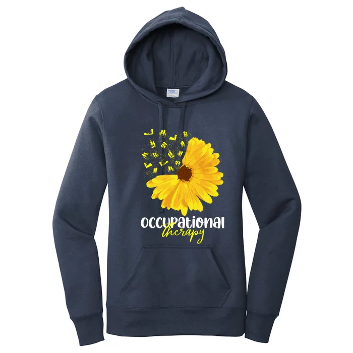 Funny Sunflower Occupational Therapy Month Ot Therapist Gift Women's Pullover Hoodie