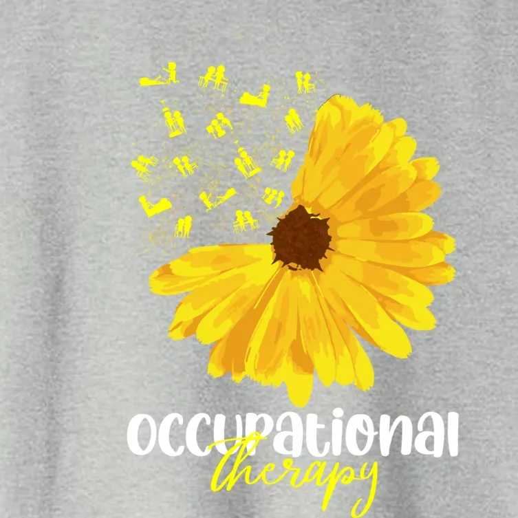 Funny Sunflower Occupational Therapy Month Ot Therapist Gift Women's Crop Top Tee