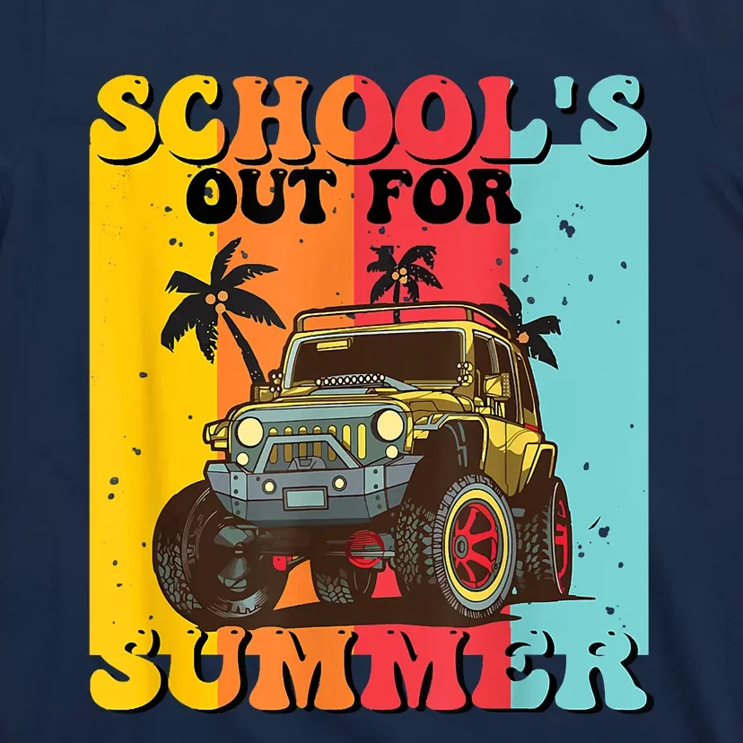 Funny Schools Out For Summer Teacher Summer Vacation Groovy T-Shirt