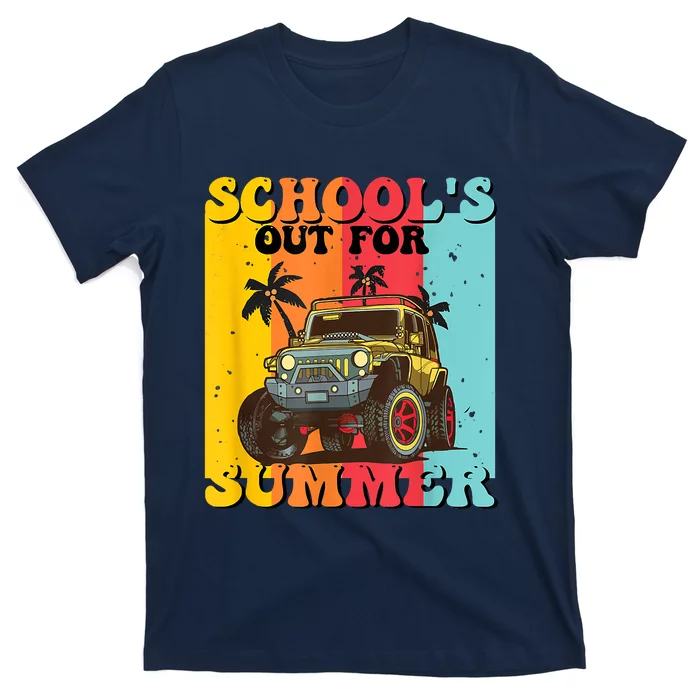 Funny Schools Out For Summer Teacher Summer Vacation Groovy T-Shirt