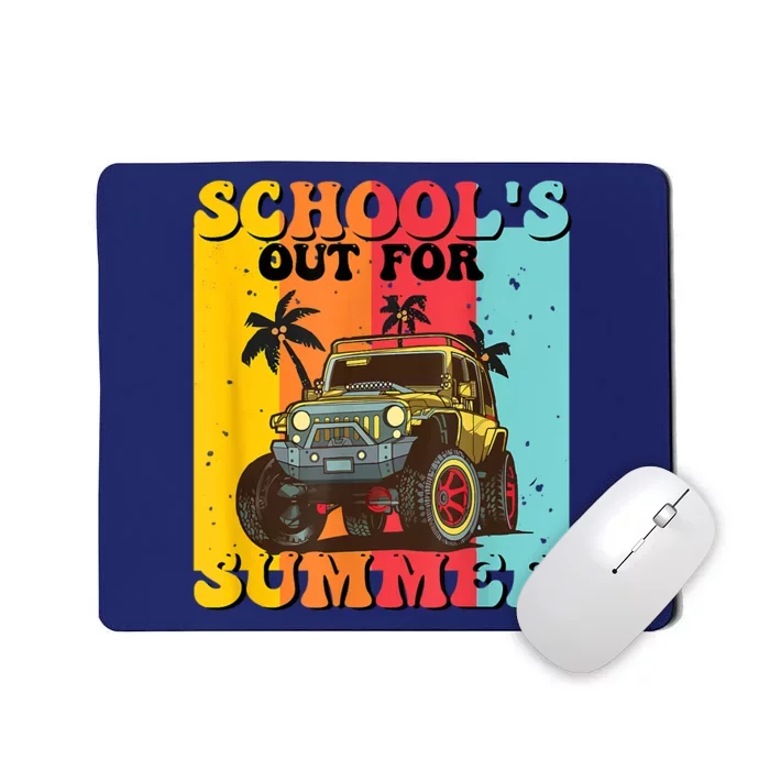 Funny Schools Out For Summer Teacher Summer Vacation Groovy Mousepad