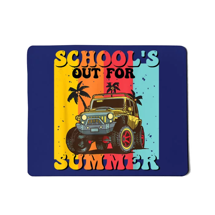 Funny Schools Out For Summer Teacher Summer Vacation Groovy Mousepad