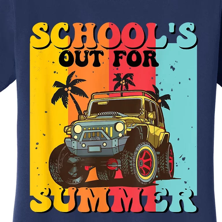 Funny Schools Out For Summer Teacher Summer Vacation Groovy Women's T-Shirt