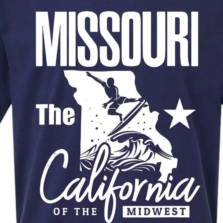 Funny State Of Missouri The California Of The Midwest Sueded Cloud Jersey T-Shirt