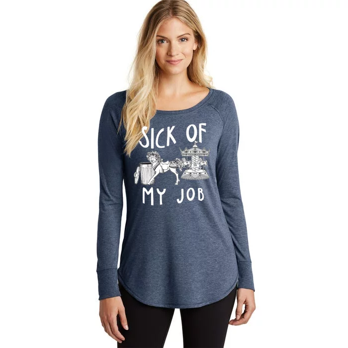 Funny Sick Of My Job Women's Perfect Tri Tunic Long Sleeve Shirt