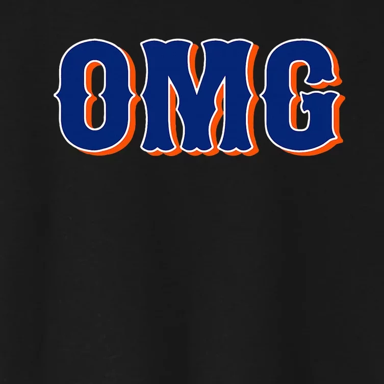 Funny Says Omg New York Apparel Women's Crop Top Tee