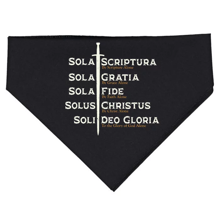 Five Solas Of The Reformation S Reformed Theology Bible USA-Made Doggie Bandana