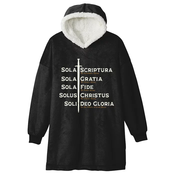 Five Solas Of The Reformation S Reformed Theology Bible Hooded Wearable Blanket