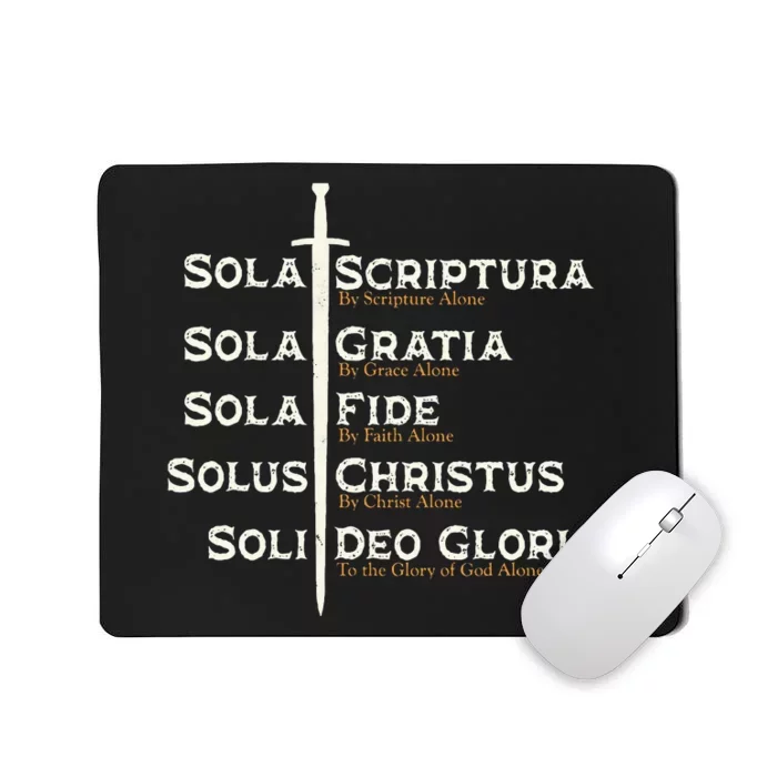 Five Solas Of The Reformation S Reformed Theology Bible Mousepad