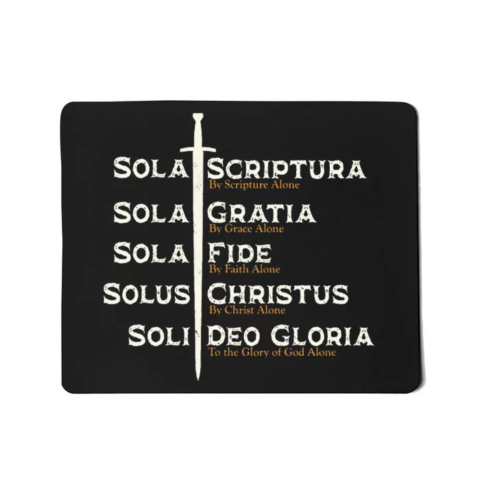 Five Solas Of The Reformation S Reformed Theology Bible Mousepad