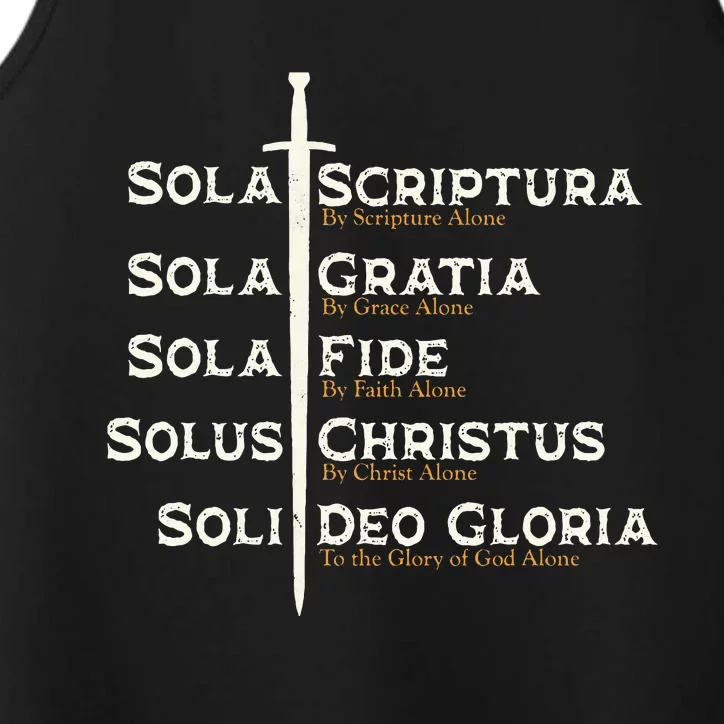 Five Solas Of The Reformation S Reformed Theology Bible Performance Tank