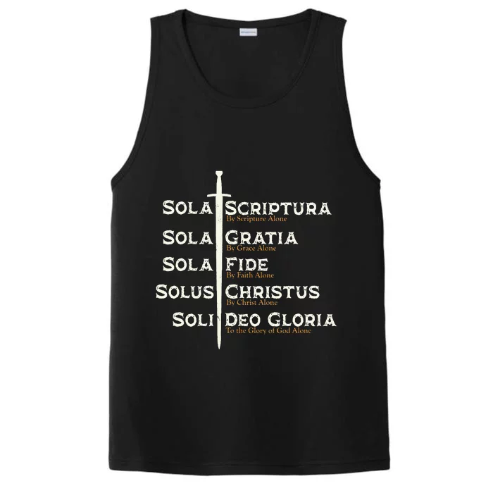 Five Solas Of The Reformation S Reformed Theology Bible Performance Tank