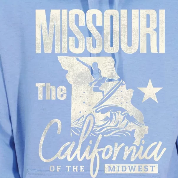 Funny State Of Missouri The California Of The Midwest Unisex Surf Hoodie