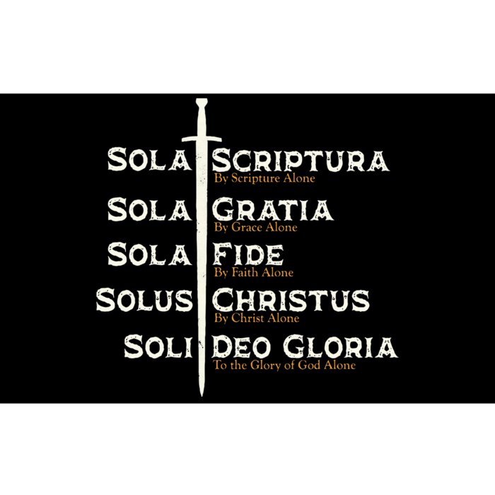 Five Solas Of The Reformation S Reformed Theology Bible Bumper Sticker