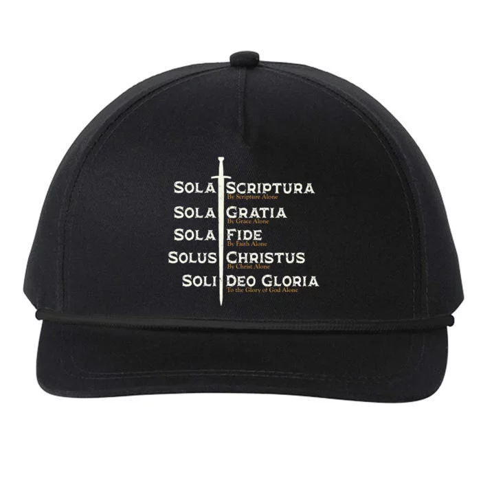 Five Solas Of The Reformation S Reformed Theology Bible Snapback Five-Panel Rope Hat