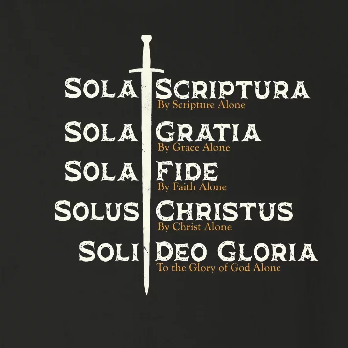 Five Solas Of The Reformation S Reformed Theology Bible Toddler Long Sleeve Shirt