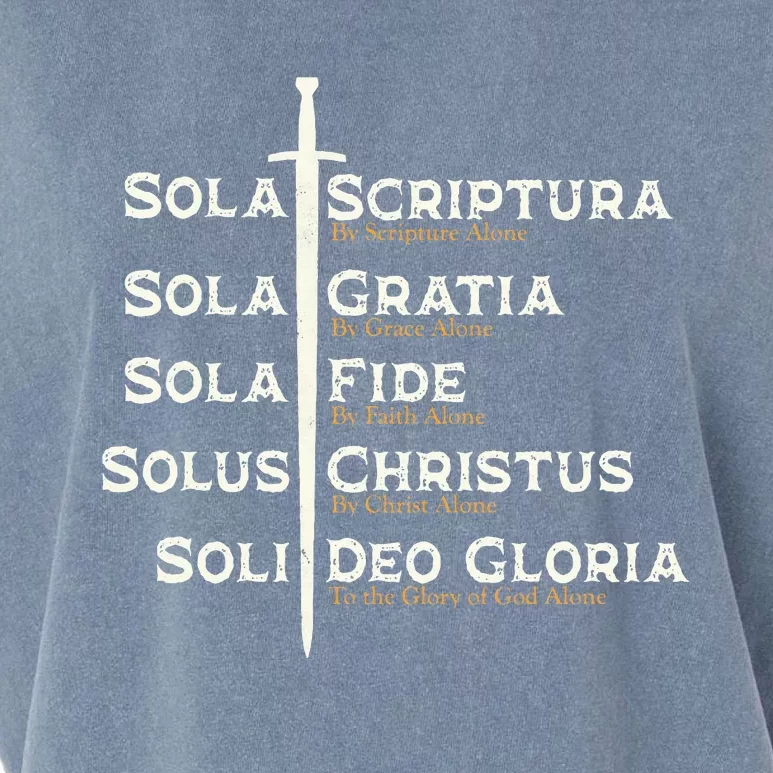 Five Solas Of The Reformation S Reformed Theology Bible Garment-Dyed Women's Muscle Tee