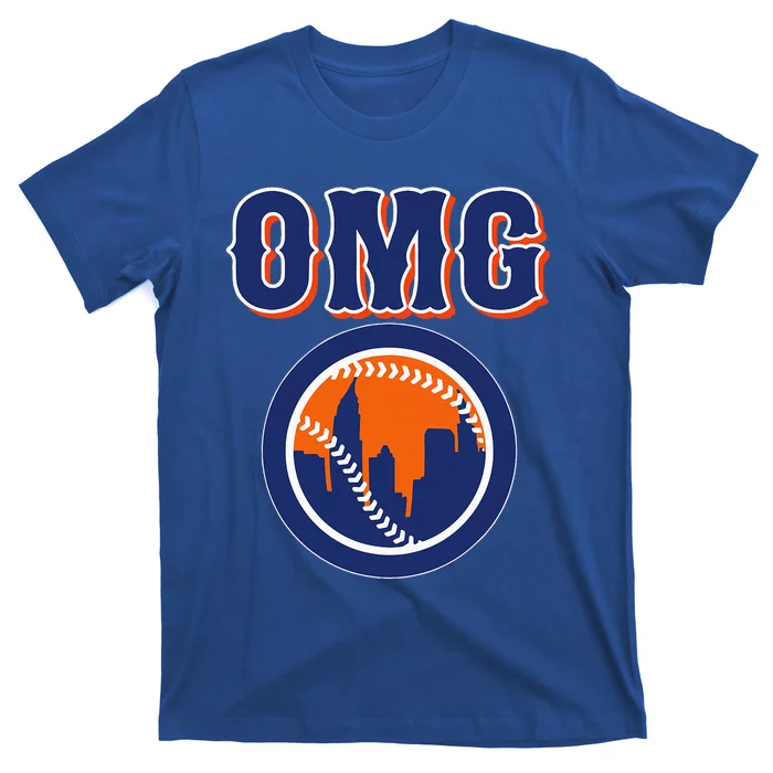 Funny Says Omg Baseball Lovers Omg Baseball T-Shirt