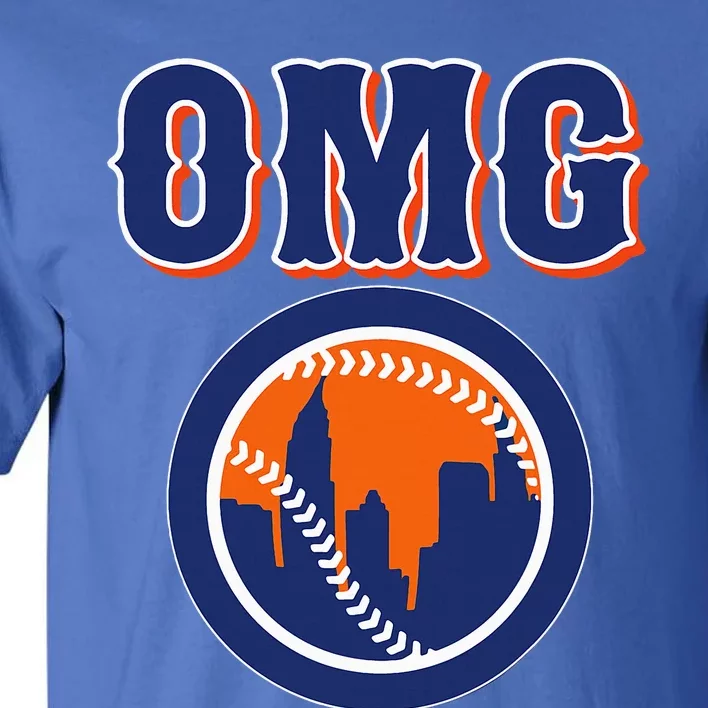 Funny Says Omg Baseball Lovers Omg Baseball Tall T-Shirt