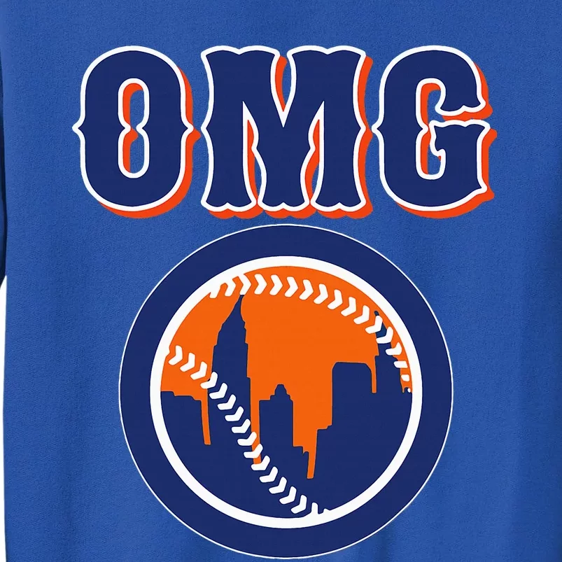 Funny Says Omg Baseball Lovers Omg Baseball Tall Sweatshirt