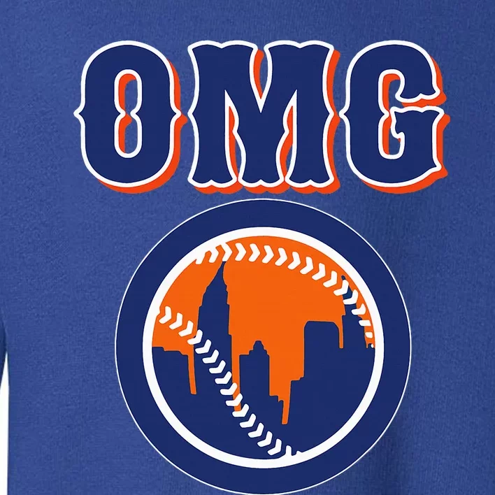 Funny Says Omg Baseball Lovers Omg Baseball Toddler Sweatshirt