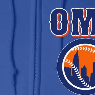 Funny Says Omg Baseball Lovers Omg Baseball Full Zip Hoodie