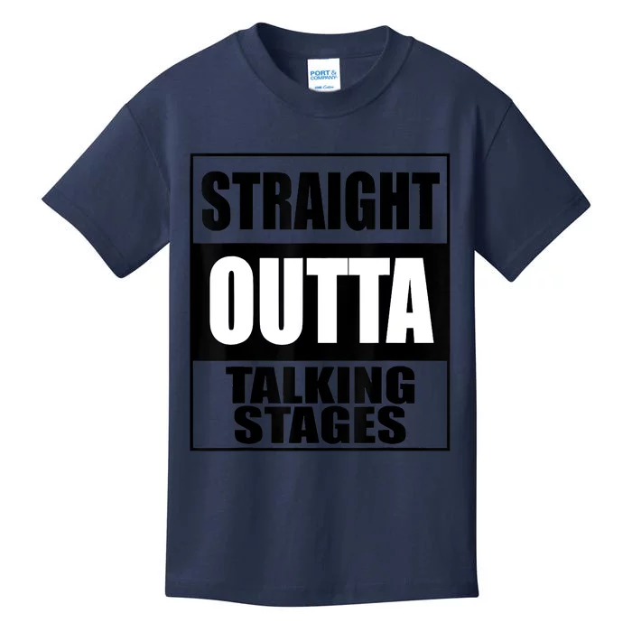 Funny Straight Outta Talking Stages For Singles Dating Kids T-Shirt