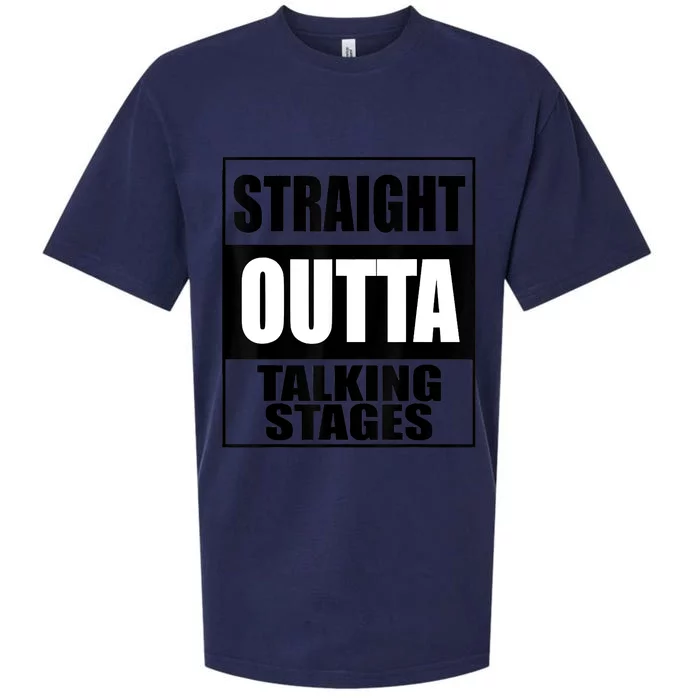 Funny Straight Outta Talking Stages For Singles Dating Sueded Cloud Jersey T-Shirt