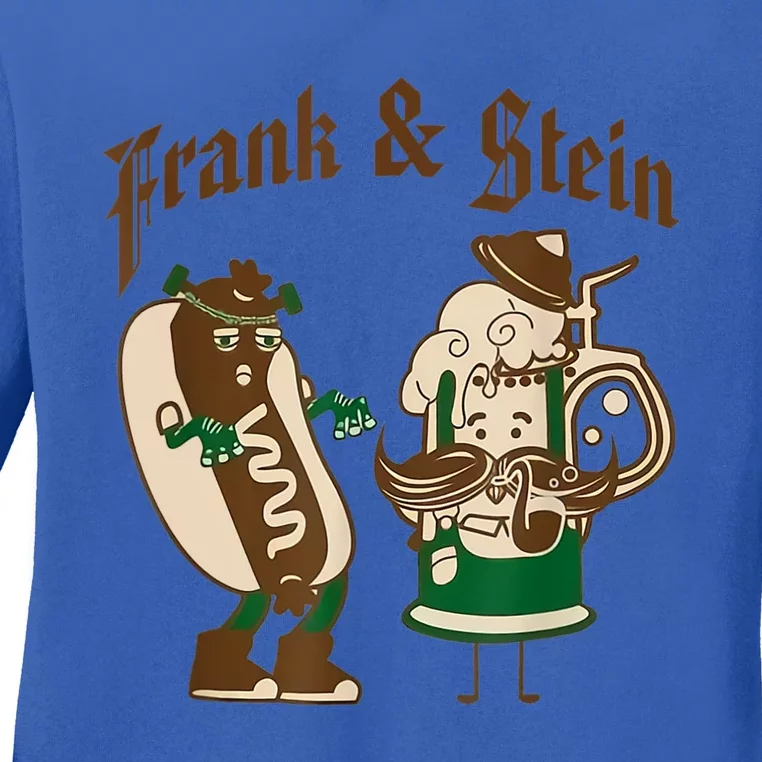 Frank & Stein Oktoberfest Beer Festival Ladies Long Sleeve Shirt