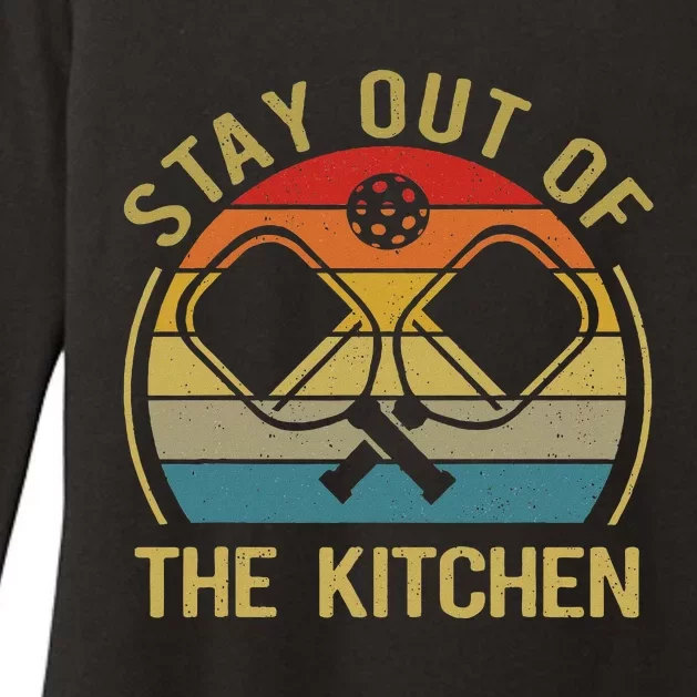 Funny Stay Out Of The Kitchen Pickleball Womens CVC Long Sleeve Shirt