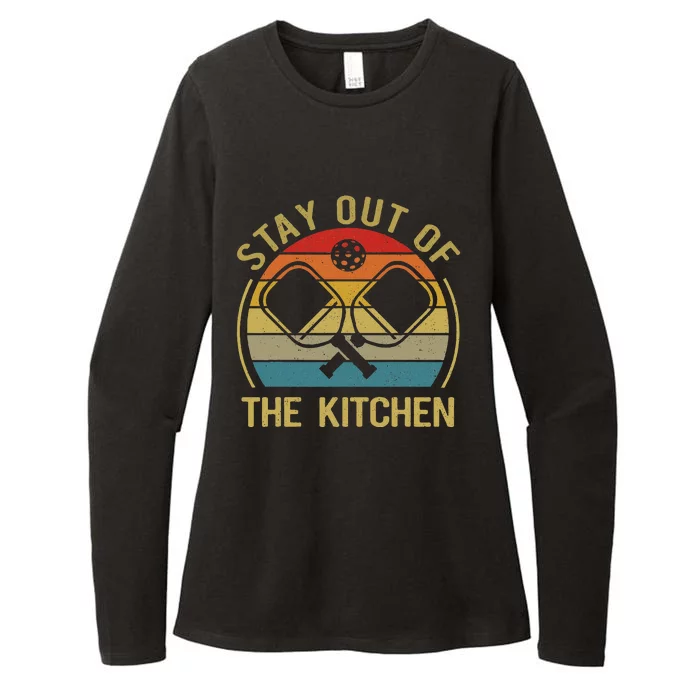 Funny Stay Out Of The Kitchen Pickleball Womens CVC Long Sleeve Shirt