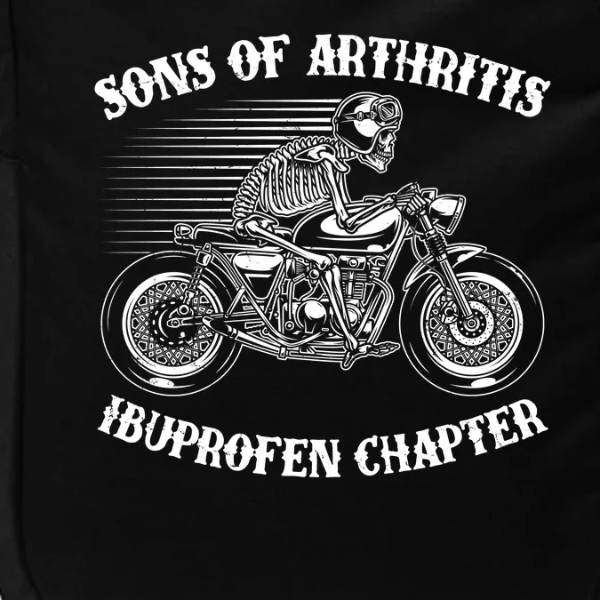 Funny Sons Of Arthritis Ibuprofen Chapter Skeleton Motorcycle Impact Tech Backpack