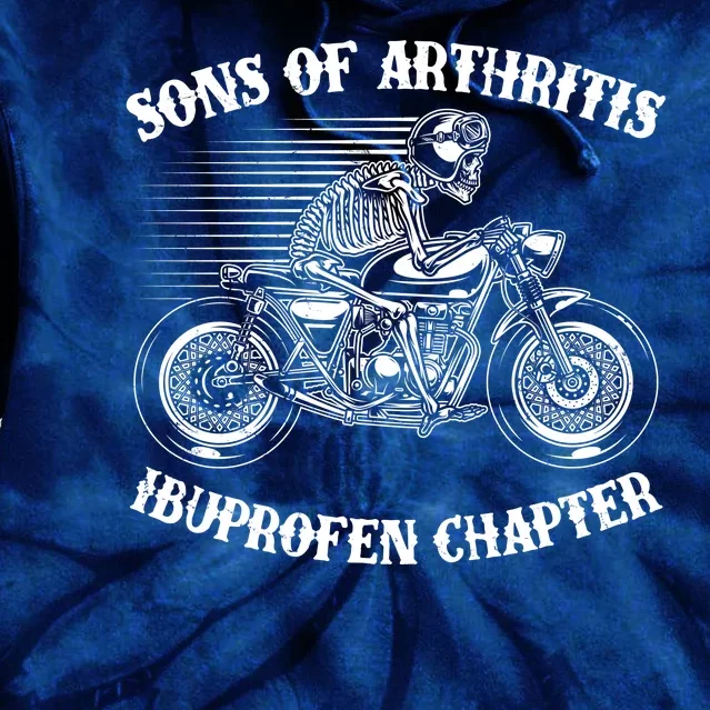 Funny Sons Of Arthritis Ibuprofen Chapter Skeleton Motorcycle Tie Dye Hoodie