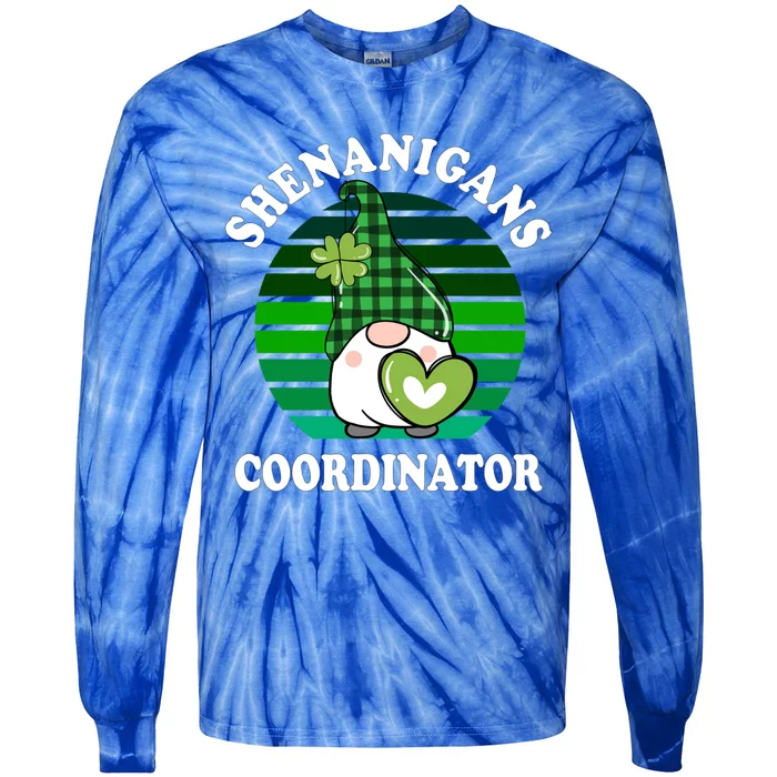 Funny St Patricks Day Shenanigans Coordinator Teacher Mom Gift Tie-Dye Long Sleeve Shirt