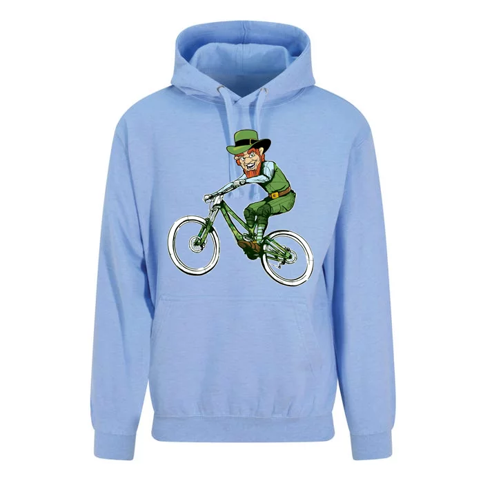 Funny St Patrick's Day Mountain Bike Gift Irish Leprechaun Mtb Gift Unisex Surf Hoodie