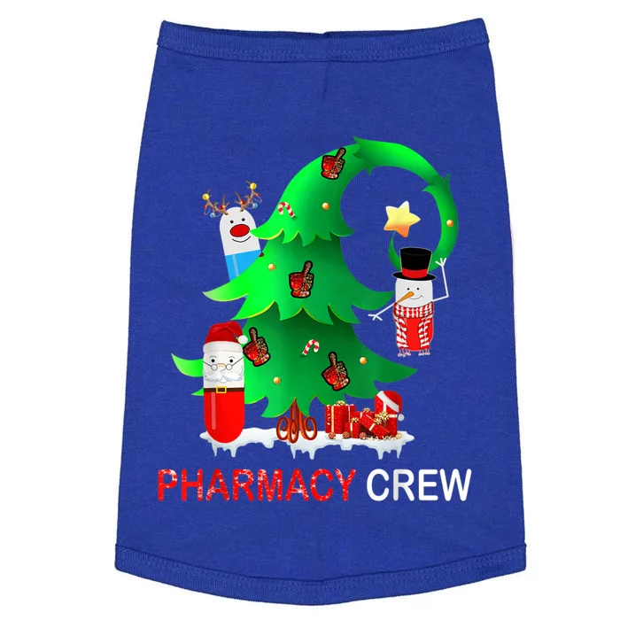 Funny Snow Pharmacy Crew Reindeer Santa Hat Christmas Gift Doggie Tank