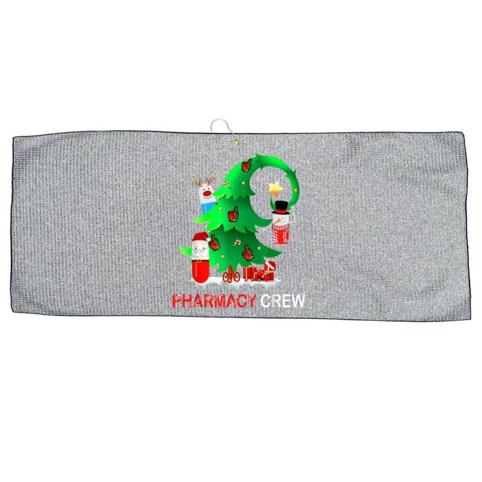 Funny Snow Pharmacy Crew Reindeer Santa Hat Christmas Gift Large Microfiber Waffle Golf Towel