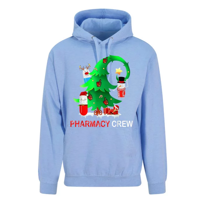 Funny Snow Pharmacy Crew Reindeer Santa Hat Christmas Gift Unisex Surf Hoodie