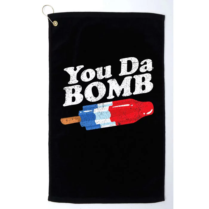 Funny Summer Popsicle Pop Retro You Da Bomb 80s Gift Platinum Collection Golf Towel