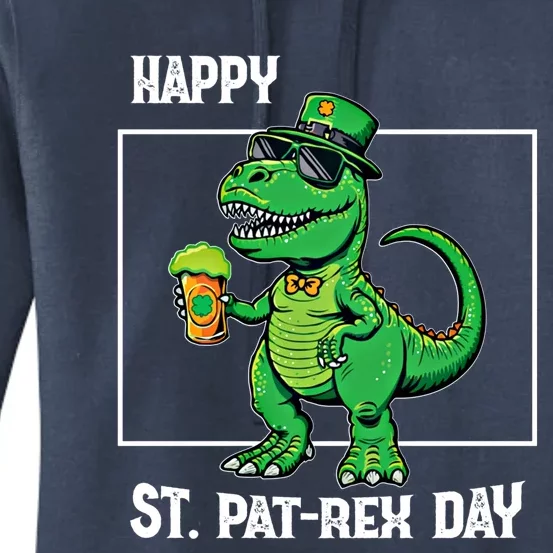 Funny Saint Patrick Beer Rex Design Happy St Patrex Day Meaningful Gift Women's Pullover Hoodie