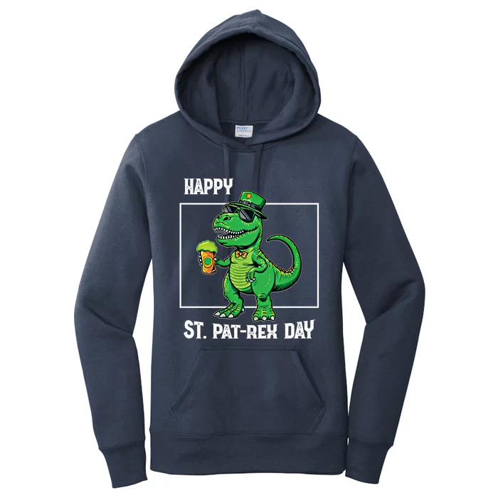 Funny Saint Patrick Beer Rex Design Happy St Patrex Day Meaningful Gift Women's Pullover Hoodie