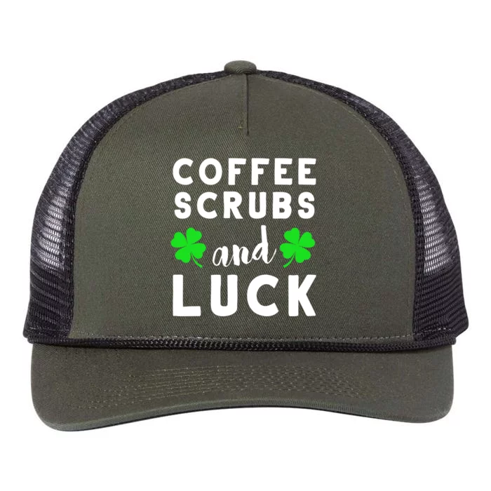 Funny St Patricks Day Nurse Design For Coffee Loving Nurses Cool Gift Retro Rope Trucker Hat Cap